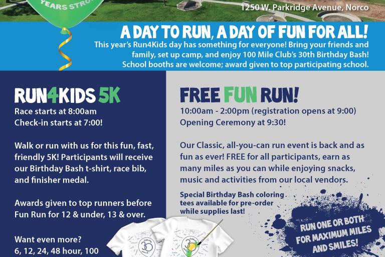 100 Mile Club Run4Kids