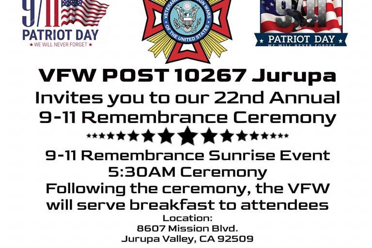 Jurupa Valley 911 Ceremony