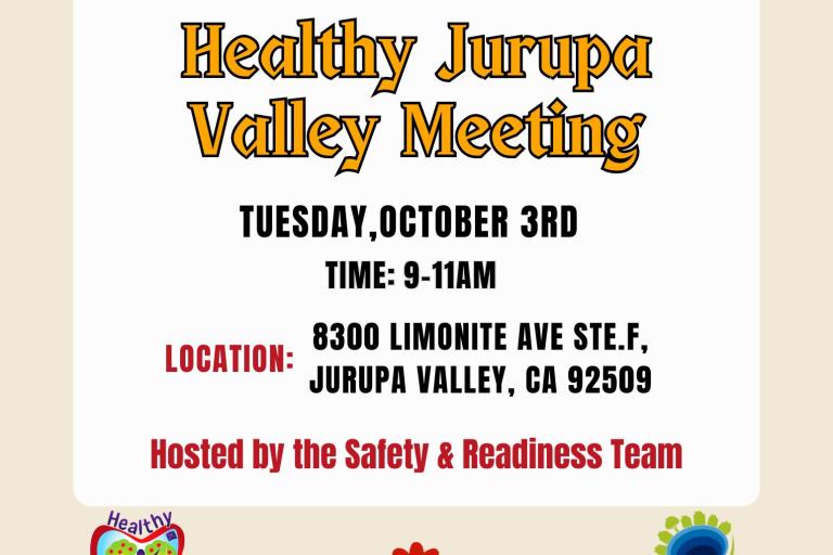 Healthy Jurupa Valley Monthly Meeting