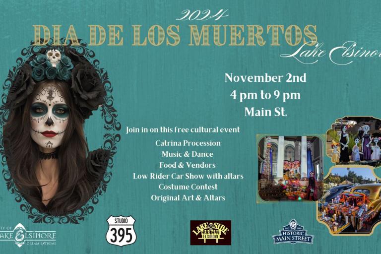 Join us for a free celebration of Día de los Muertos, hosted by the City of Lake Elsinore! Experience a vibrant cultural event filled with lively music, captivating dance performances, and an exciting costume contest. It’s a wonderful opportunity to honor and celebrate this meaningful tradition. Don’t miss out on the festivities!