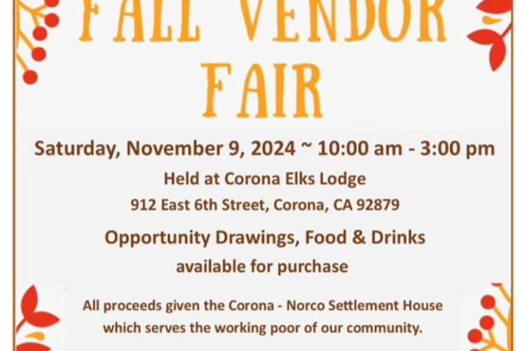 Corona-Norco Settlement House Vendor Fair