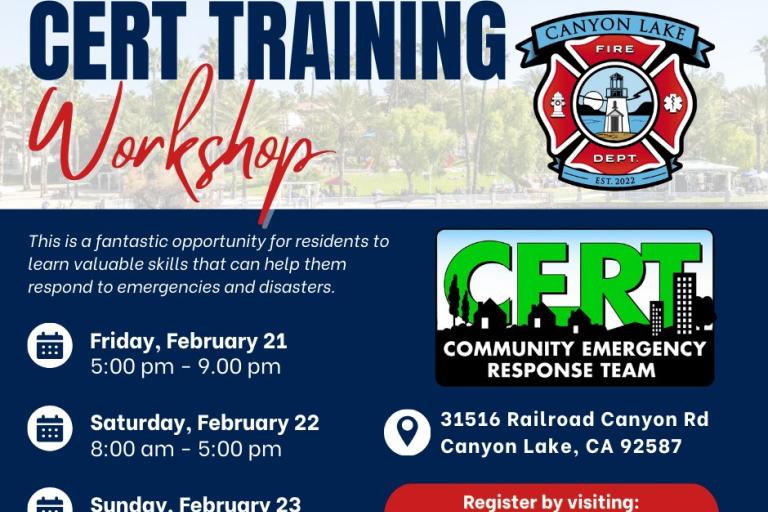 Canyon Lake CERT Training