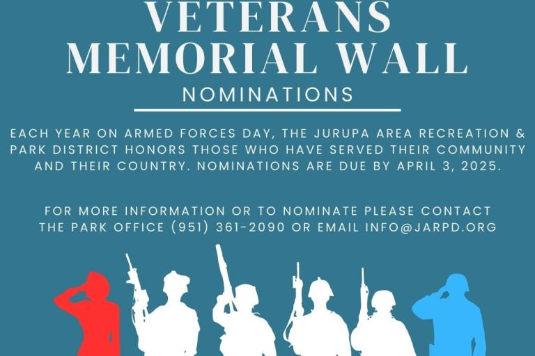 JARPD Veterans Memorial Wall Nominations