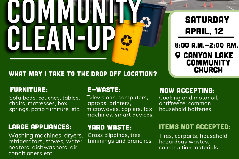 Canyon Lake Community Clean Up