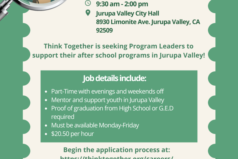 Jurupa Valley Think Together Hiring Event