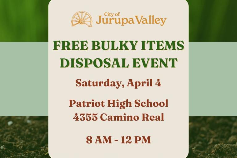 Jurupa Valley Free Bulky Item Disposal
