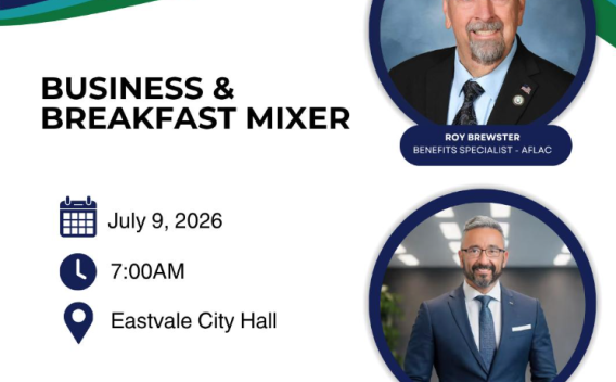 business and breakfast mixer