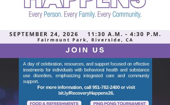 26 Recovery Happens Event Flyer