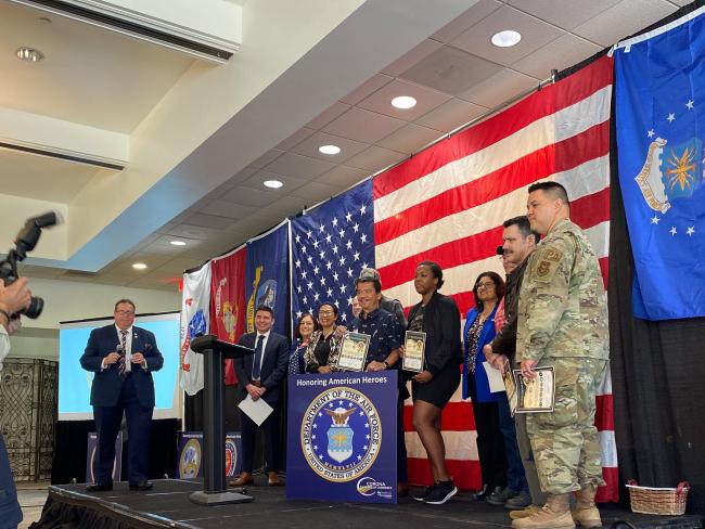 Supervisor Spiegel Joins Salute to the Military at Good Morning, Corona
