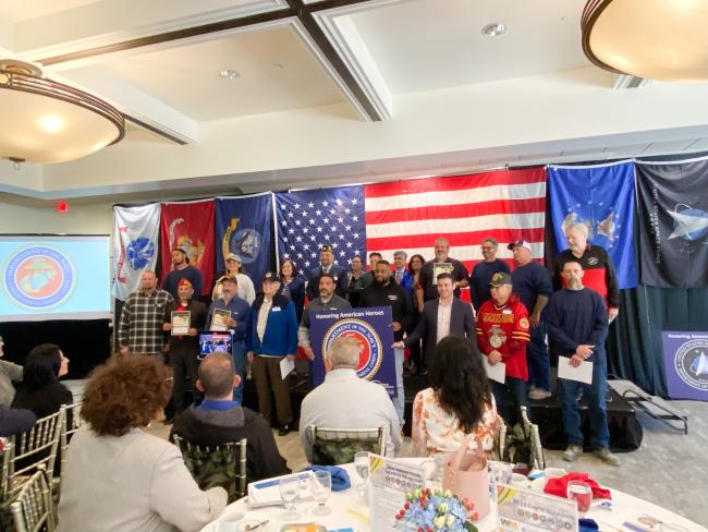 Supervisor Spiegel Joins Salute to the Military at Good Morning, Corona