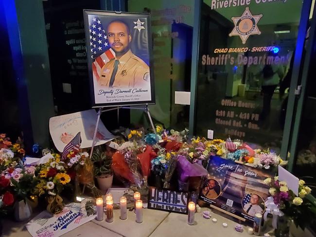 Deputy Darnell Calhoun's candlelight vigil