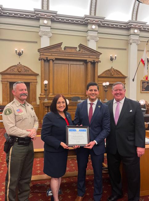 Supervisor Spiegel with Sheriff Chad Bianco, Congressman Ken Calvert and Assemblyman Bill Essayli