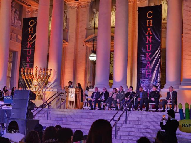 18th annual Chanukah Festival and the Menorah Lighting in front of the Riverside County Historic Courthouse
