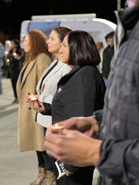 Supervisor Karen Spiegel at the Longest Night of the Year event