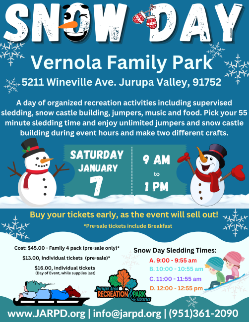 JARPD Snow Day Flyer