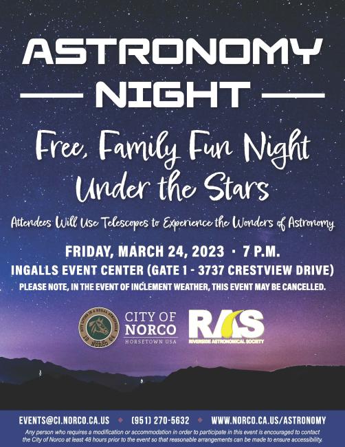 Astronomy Night Flyer