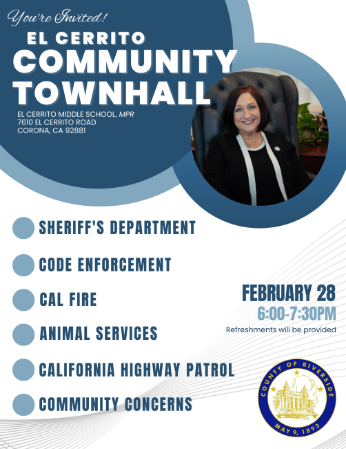 El Cerrito Community Townhall flyer
