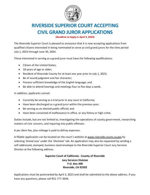 Grand Juror Flyer