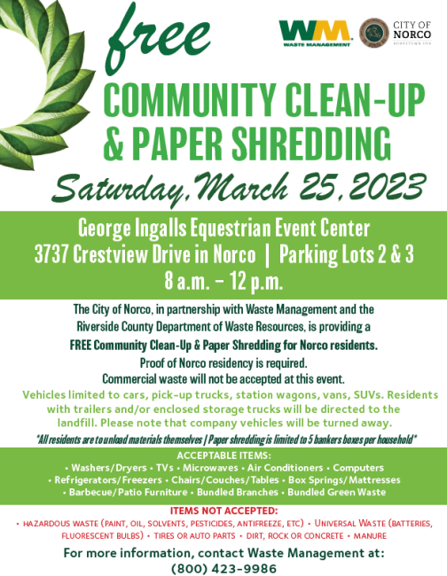 Norco Community Clean Up