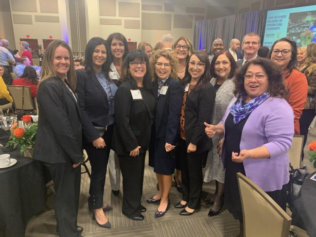 Supervisor Spiegel and a group at the State of Education Address