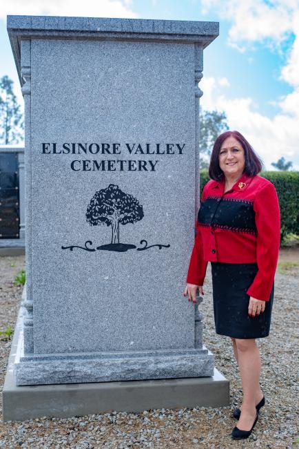 Supervisor Spiegel at the Elsinore Valley Cemetery District 