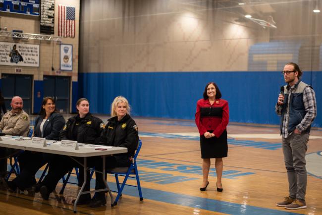 Supervisor Spiegel in Warm Springs
