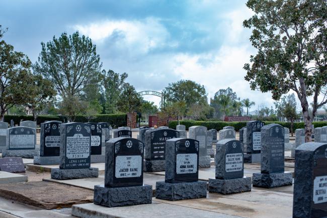 Headstones in the Jewish cemetery of Lake Elsinore