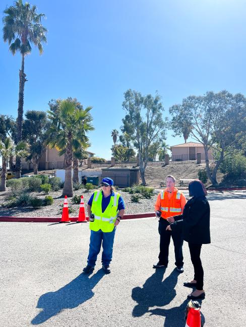 Supervisor Spiegel at the Lakeland Village Community Cleanup