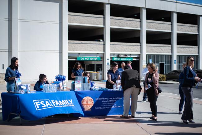 FSA and HOPE Collaborative booths at the flag raising ceremony