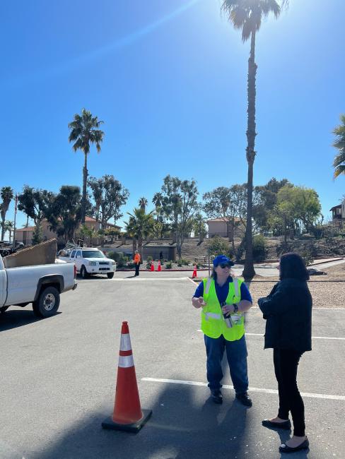 Supervisor Spiegel at the Lakeland Village Community Cleanup