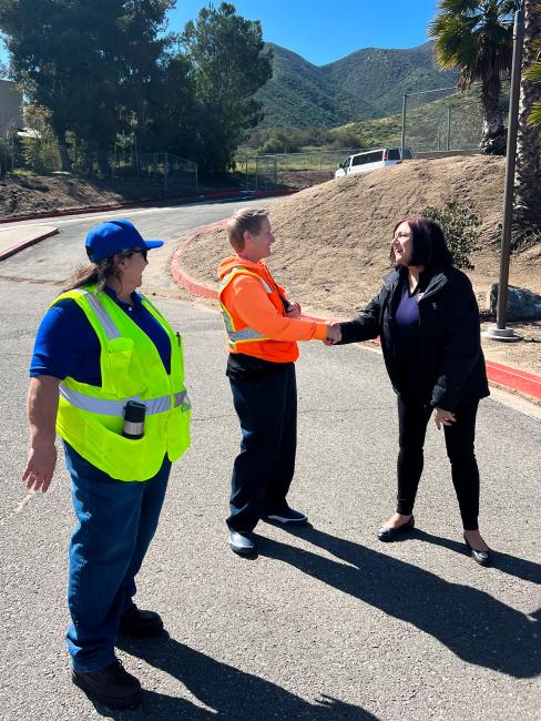 Supervisor Spiegel at the Lakeland Village Community Cleanup
