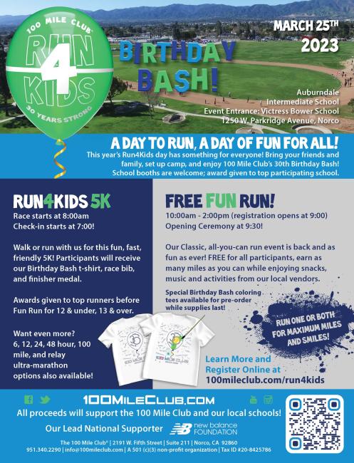 100 Mile Club Run4Kids