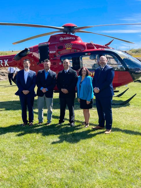 Supervisor Spiegel at the Tribal Air-Ground Ambulance Launch
