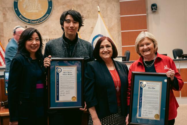 Supervisor Spiegel with the Volunteer and Volunteer Organization of the Year