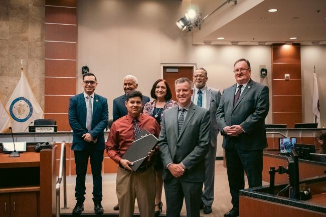 Board of Supervisors Recognizing Long-Standing Employees of County