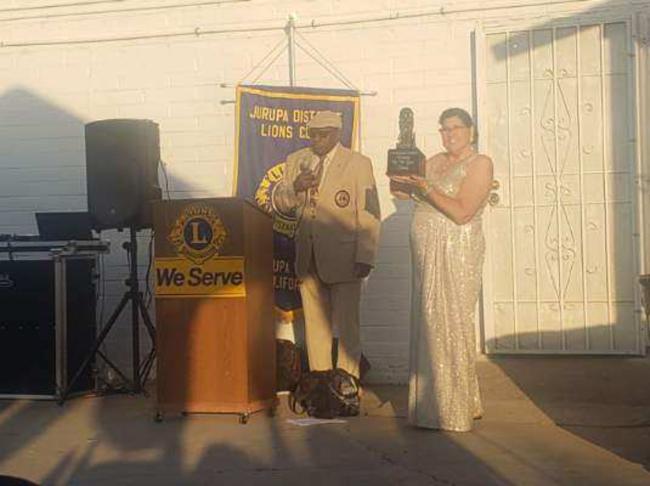 Supervisor Spiegel at Jurupa District Lions Club