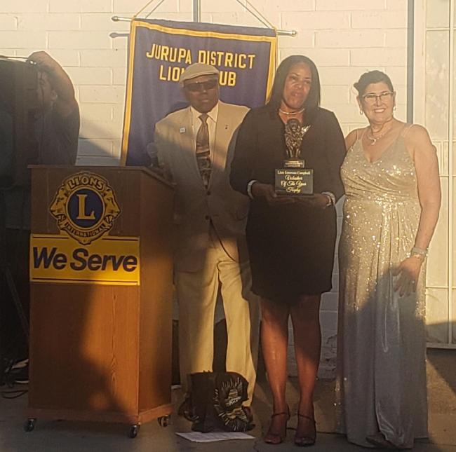 Supervisor Spiegel at Jurupa District Lions Club