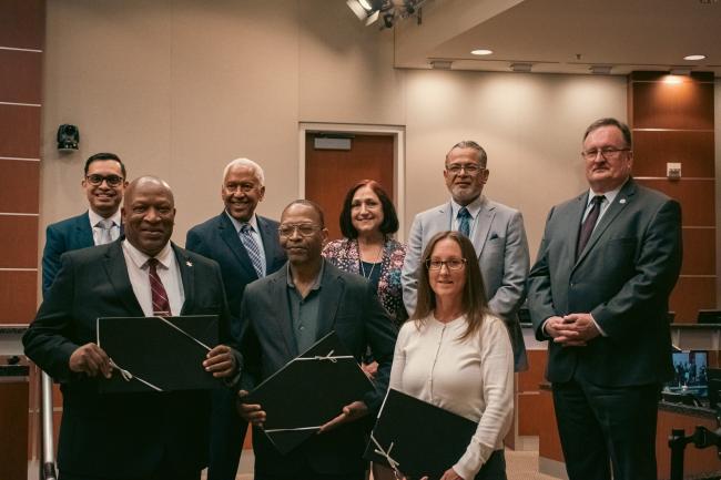 Board of Supervisors Recognizing Long-Standing Employees of County