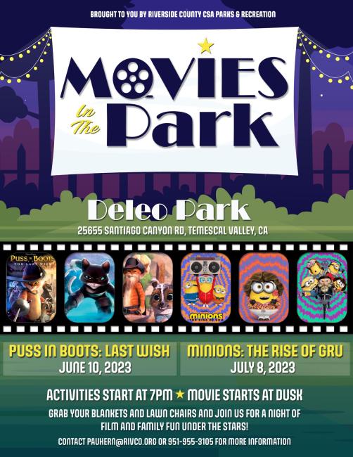 Movies in the Park - Temescal Valley Flyer