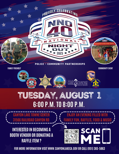 National Night Out Canyon Lake Lake Elsinore