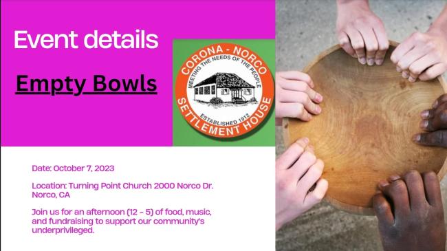 Empty Bowls Fundraiser