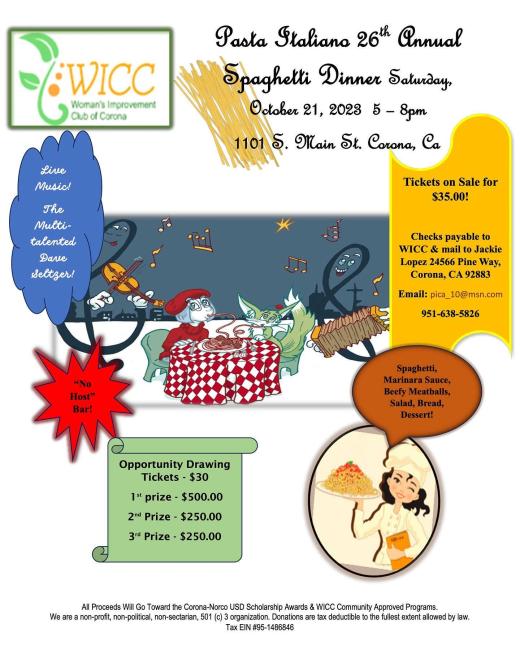 WICC Spaghetti Dinner