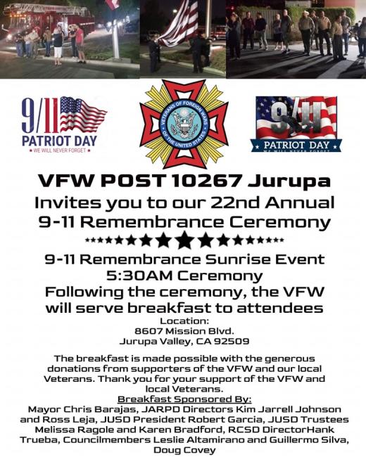 Jurupa Valley 911 Ceremony