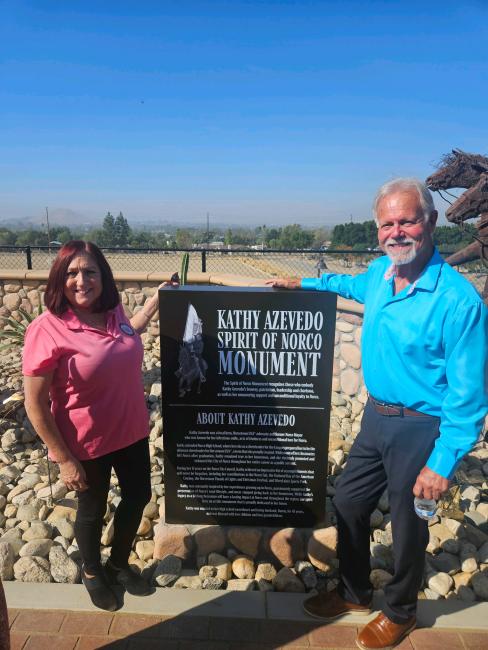 Kathy Azevedo Spirit of Norco Monument Dedication
