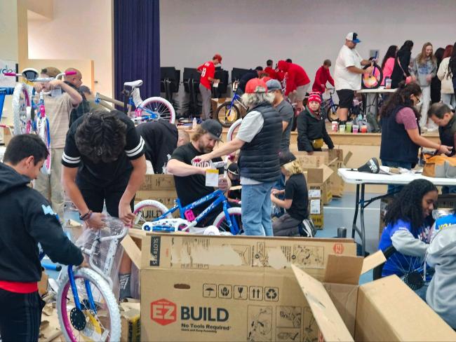 Supervisor Spiegel Builds Bikes with Bicycles for Children