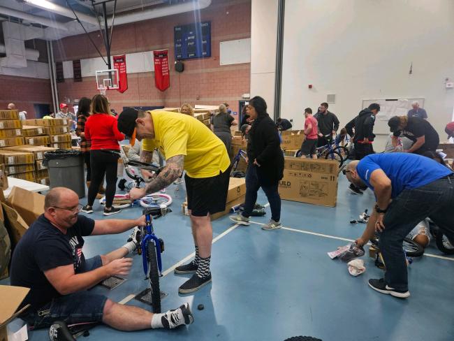 Supervisor Spiegel Builds Bikes with Bicycles for Children