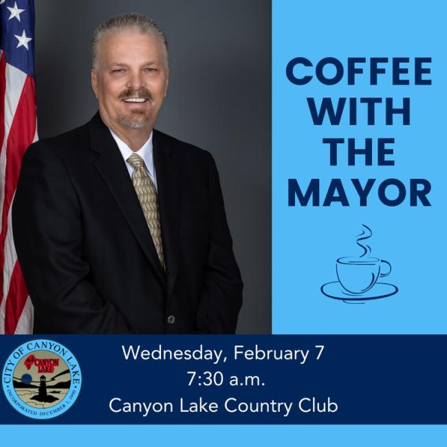 Canyon Lake Coffee with the Mayor