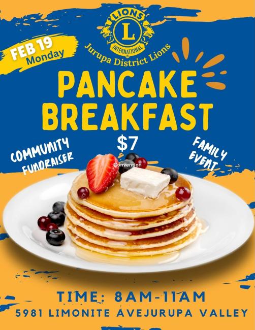 Jurupa District Lions Pancake Breakfast Fundraiser