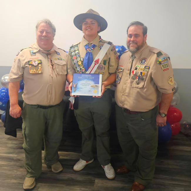  Eagle Scout at Troop 523's Court of Honor