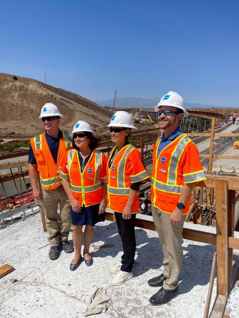 Supervisor Spiegel and Rep. Young Kim Tour 71/91 Interchange Project, Showcasing its Future Benefits for Riverside County